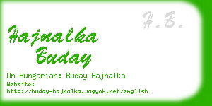 hajnalka buday business card